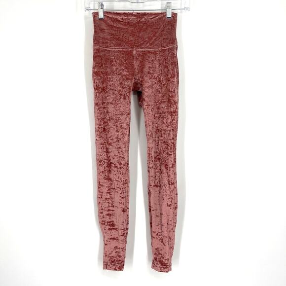 Lululemon Wunder Lounge High Rise Tight 28" Crushed Velvet Size 4 - Picture 10 of 10